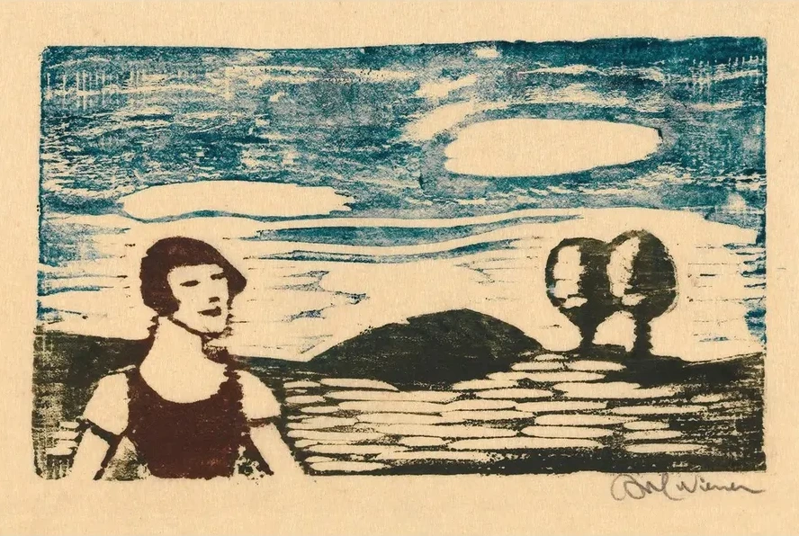 Landschaft Mit Frau