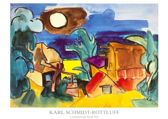 Landschaft Mit Mond 1924