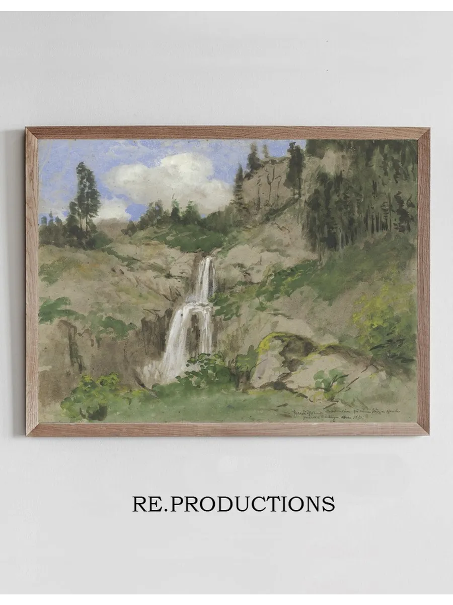 Landschaft Mit Wasserfall (dekoration Zu Einem Puppentheater)