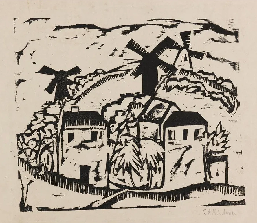Landschaft Mit Windm Hlen