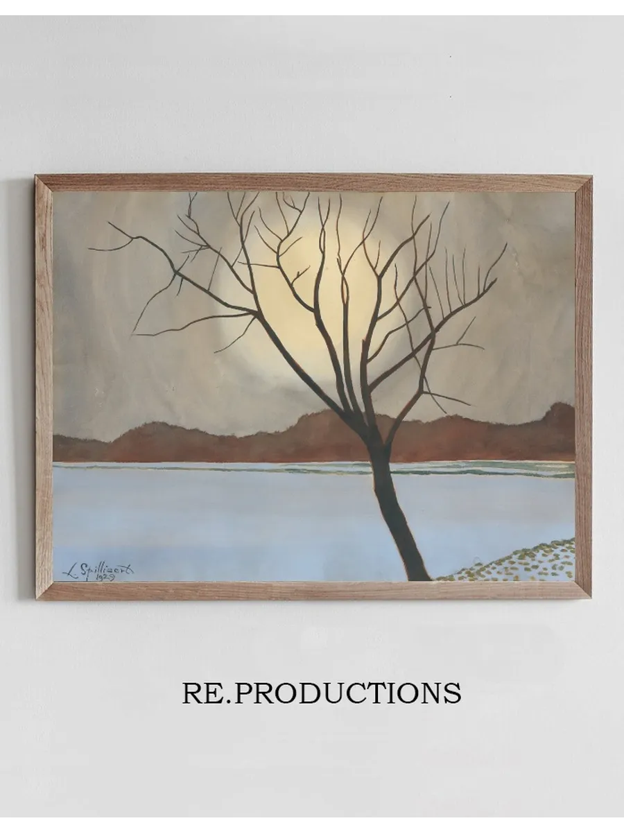 Landschap Met Boom Op Het Voorplan