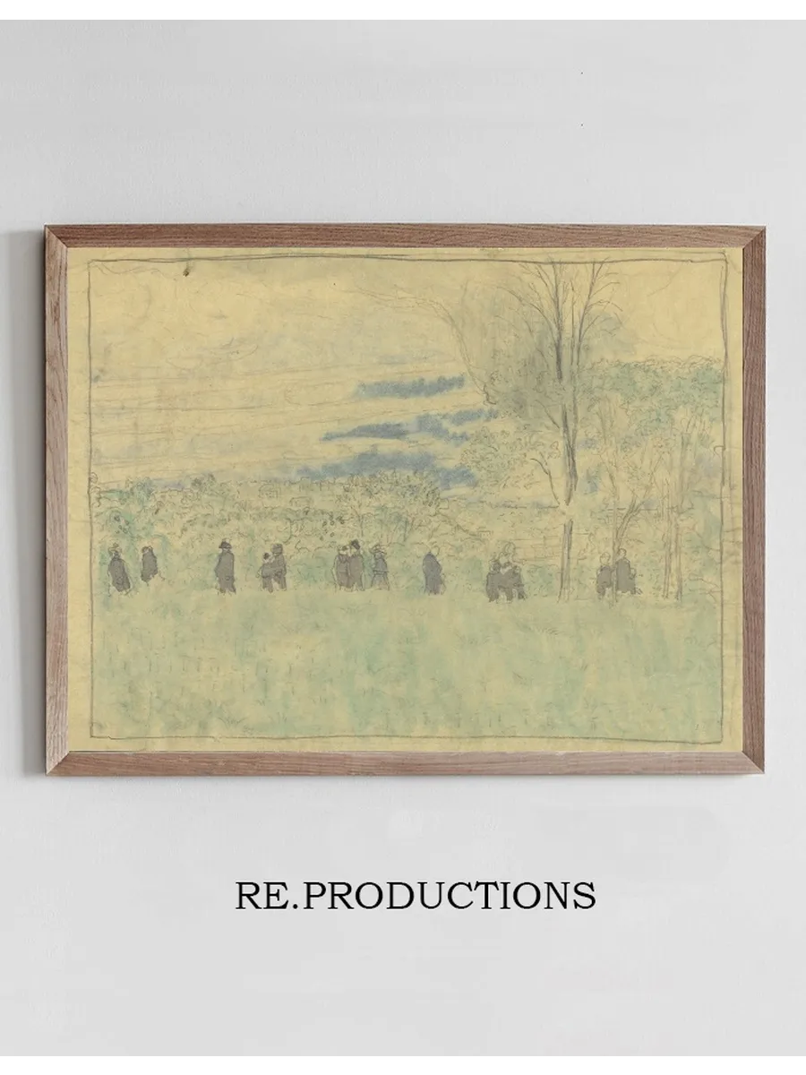 Landschap Met Wandelaars
