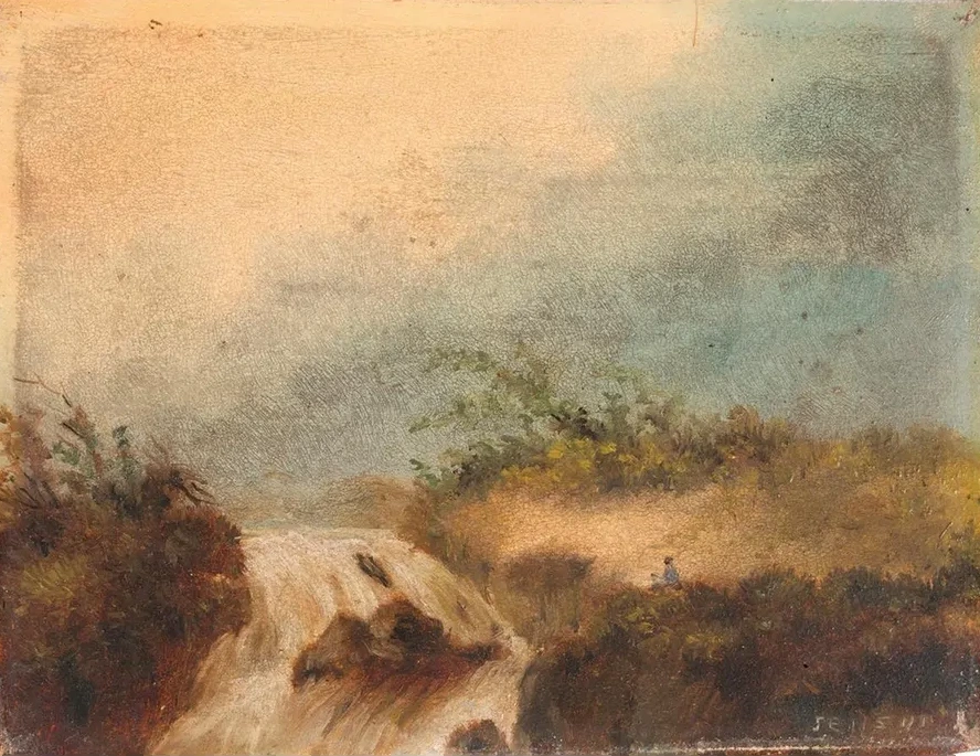 Landschap Met Waterval