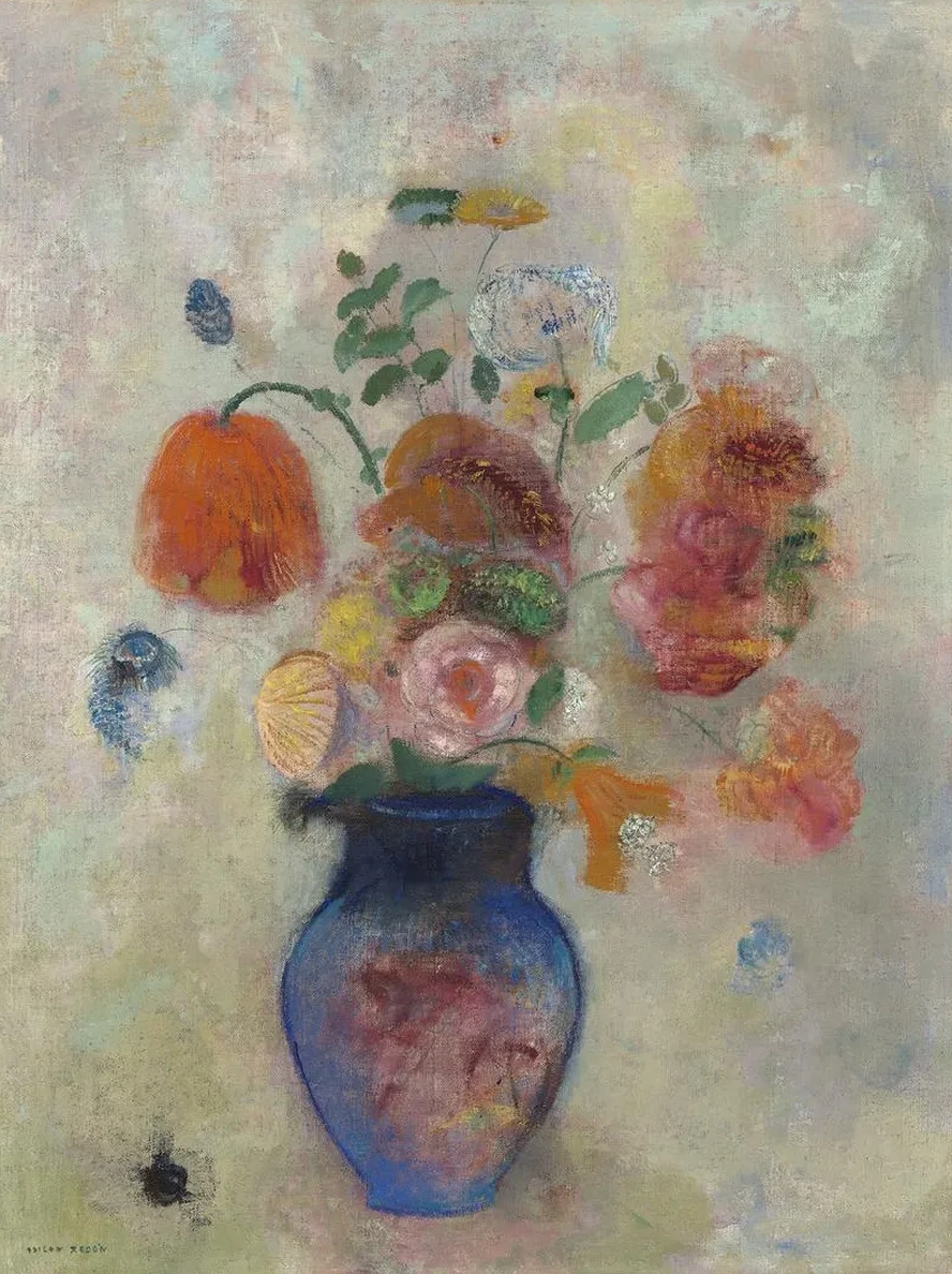 Large Vase with Flowers