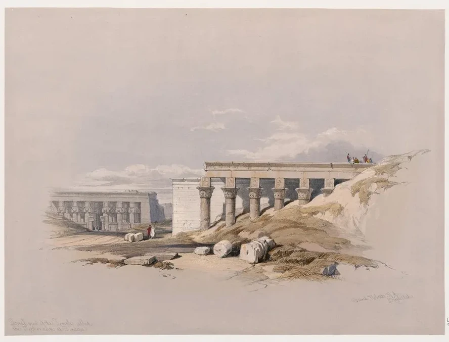 Lateral View of the Temple Called the Typhon Um, at Dendera Dandara