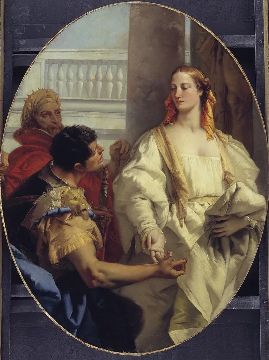 Latinus Offering His Daughter Lavinia to Aeneas in Matrimony