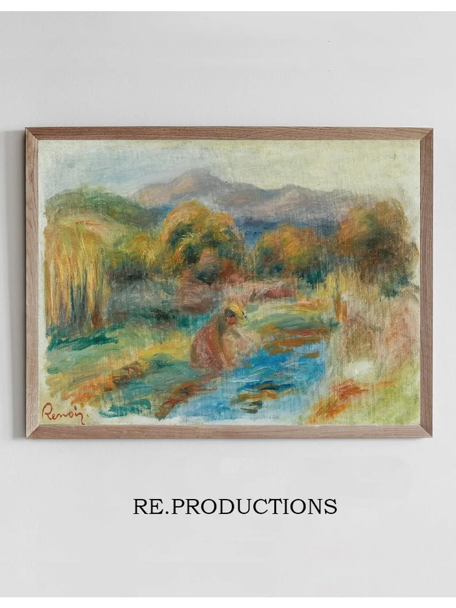 Laveuse Dans Un Paysage