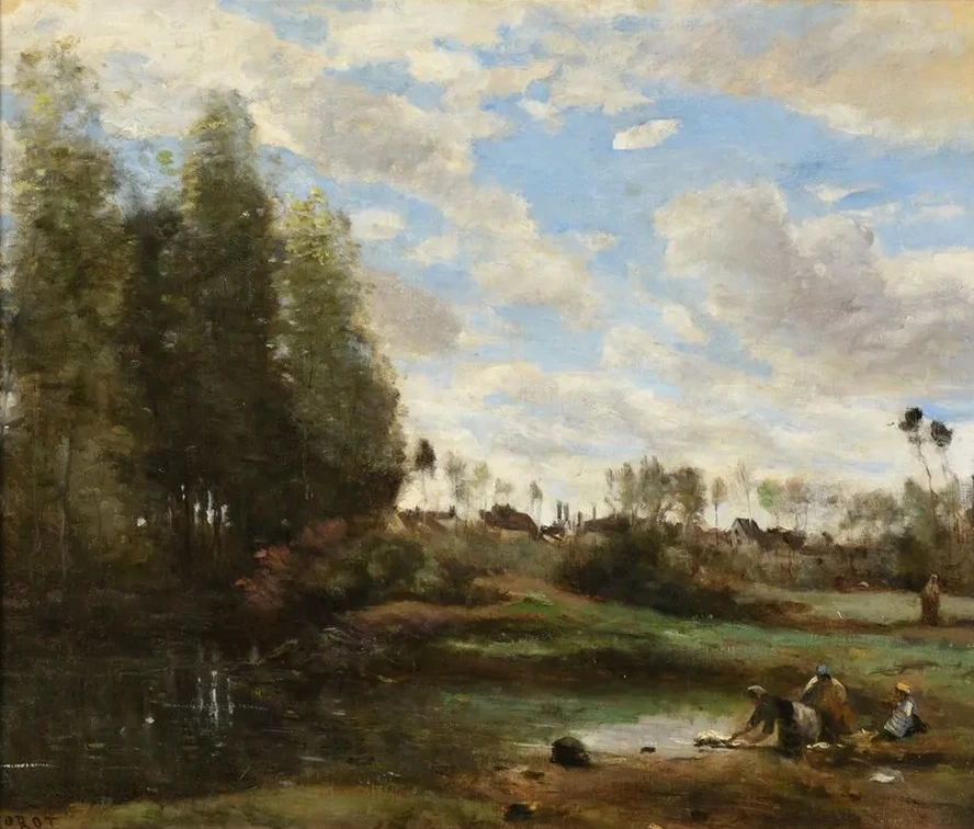 Laveuses Au Bord de L Eau