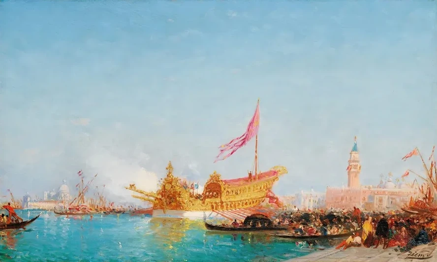 Le Bucentaure Vu Du Quai Des Esclavons, Venise