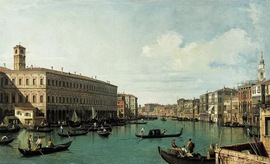 Le Grand Canal, vu du pont du Rialto