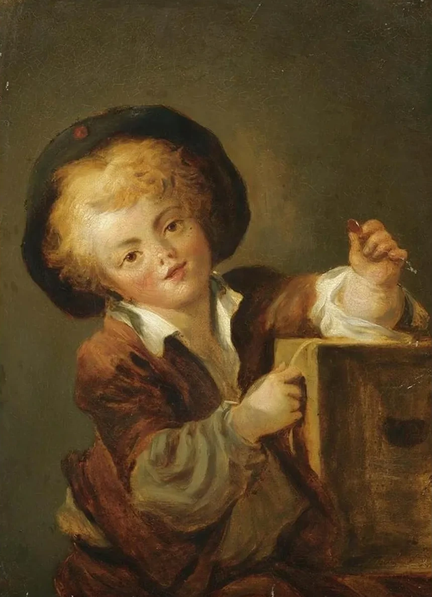Le Petit Gar on la Curiosit A Little Boy With A Curiosity