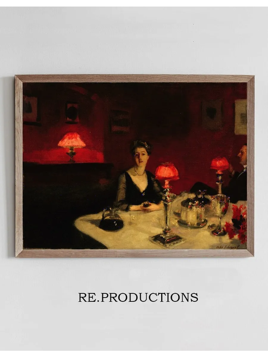 Le Verre De Porto (A Dinner Table At Night)