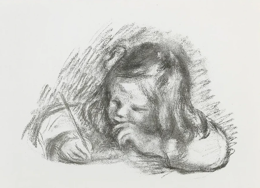 Le Petit Gar on Au Porte - Plume (claude Renoir Crivant)