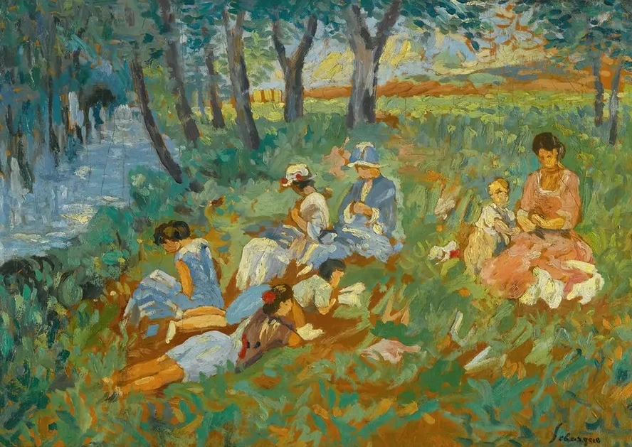 Les Andelys, La Famille Lebasque Au Bord De L eau