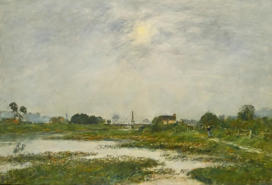 Les Bords De La Touques Pendant Les Grandes Mar es