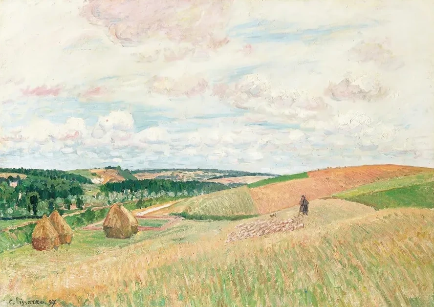 Les Coteaux De Thierceville, Meules, Berger Et Troupeau