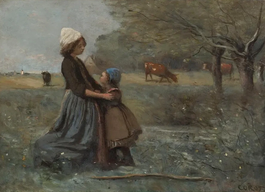 Les Deux S urs Dans La Prairie