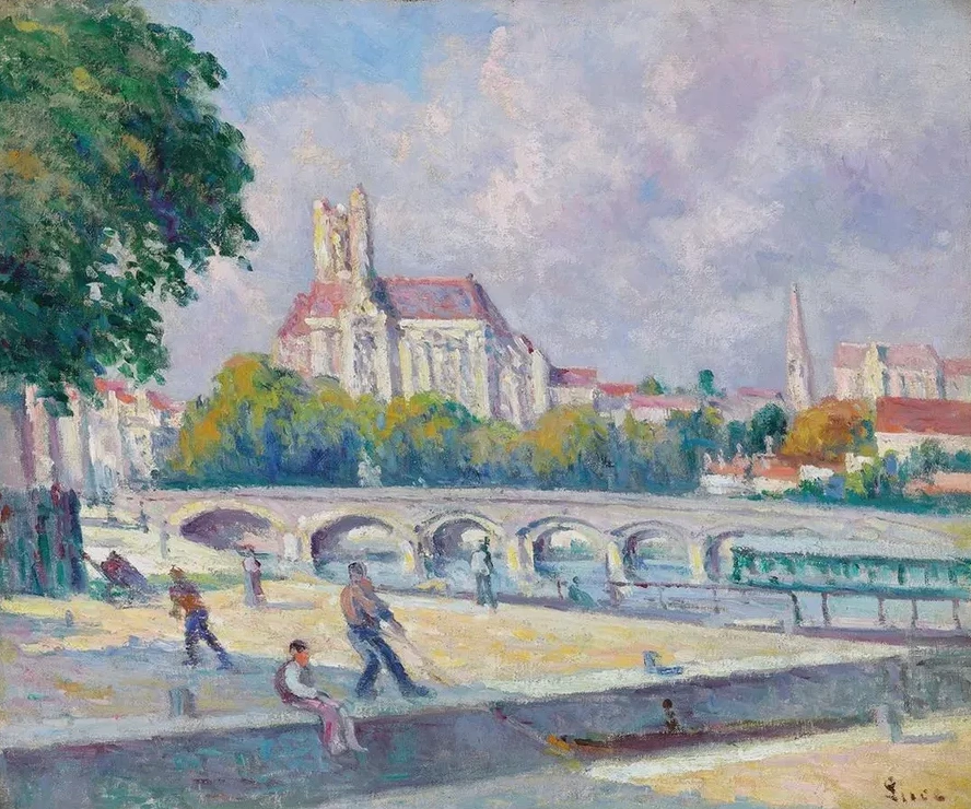 Les Quais et la Cath Drale, Auxerre