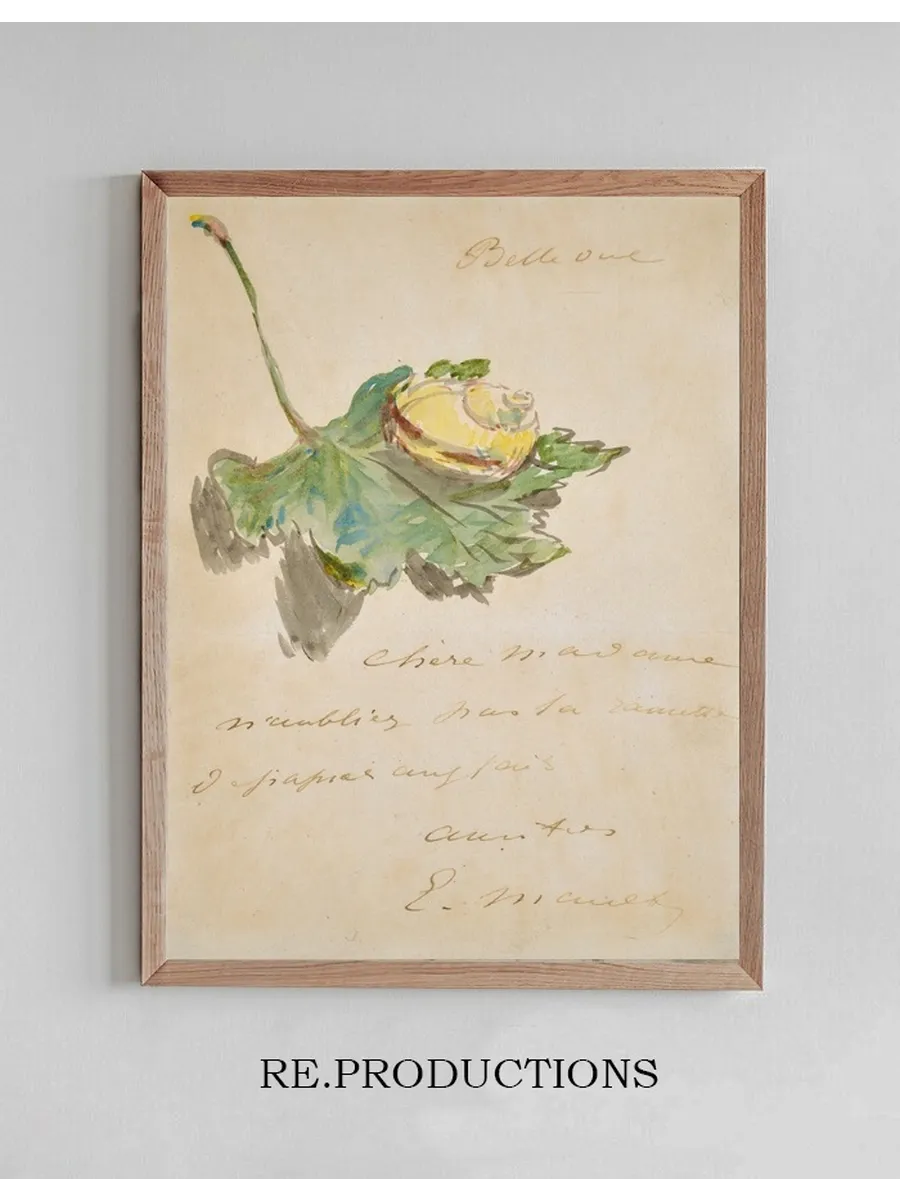 Letter Decorated with a Snail on a Leaf