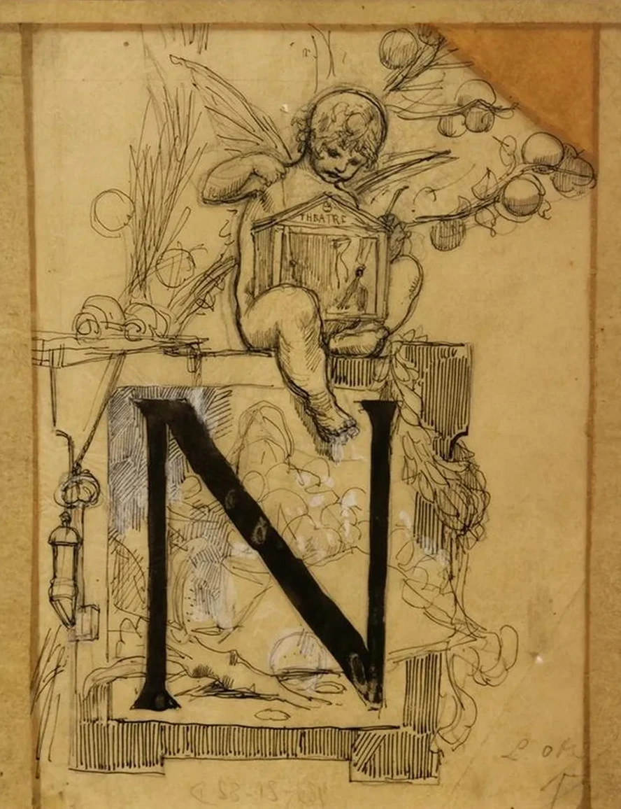 Lettre orn e N