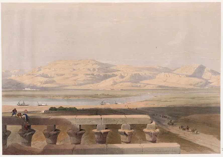Libyan Chain of Mountains, from the Temple of Luxor