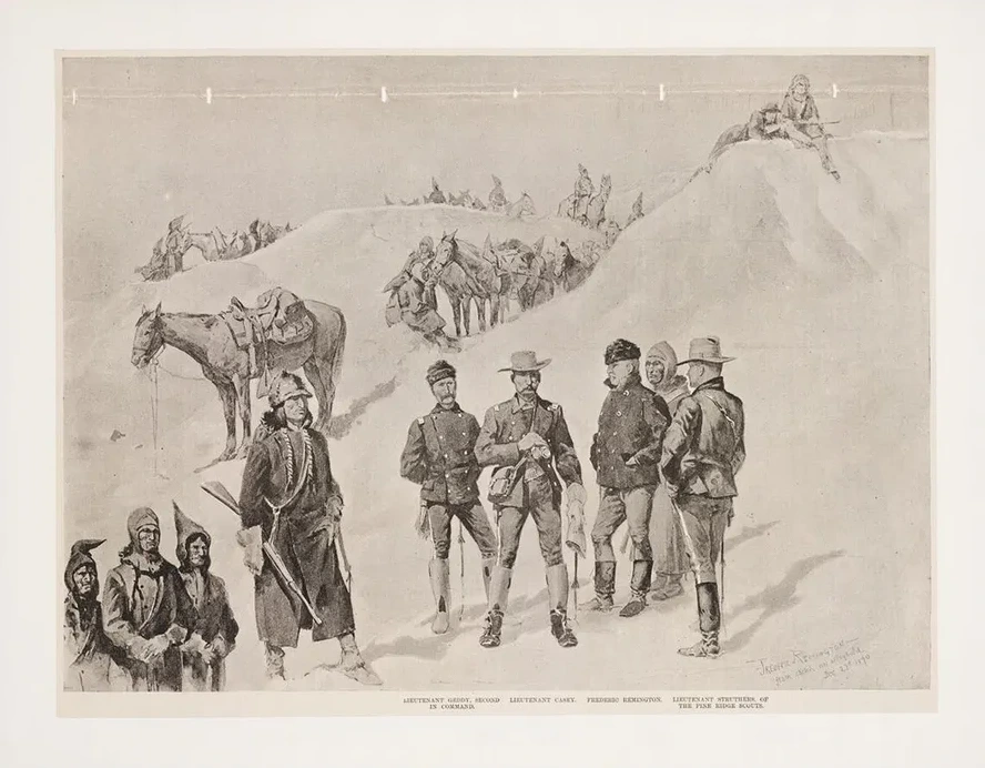 Lieutenant Casey's Last Scout. Watching the Hostiles from the Bluffs of the Stronghold