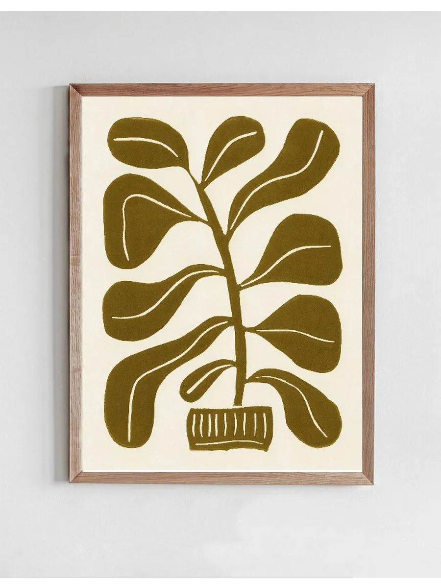 Linocut Houseplant 2