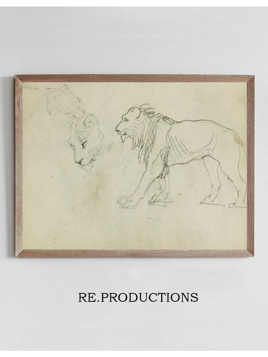 Lion Walking, Head of a Lioness
