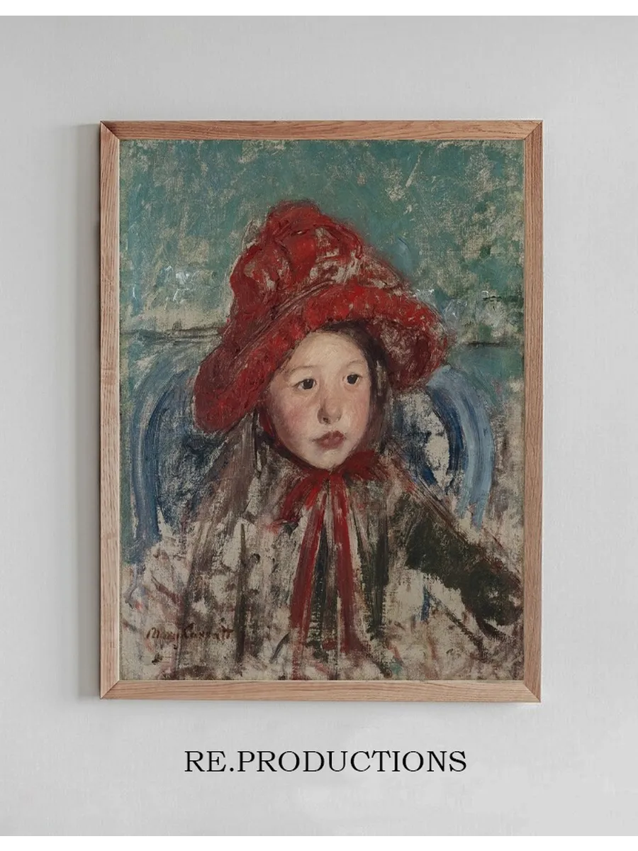 Little Girl in a Large Red Hat