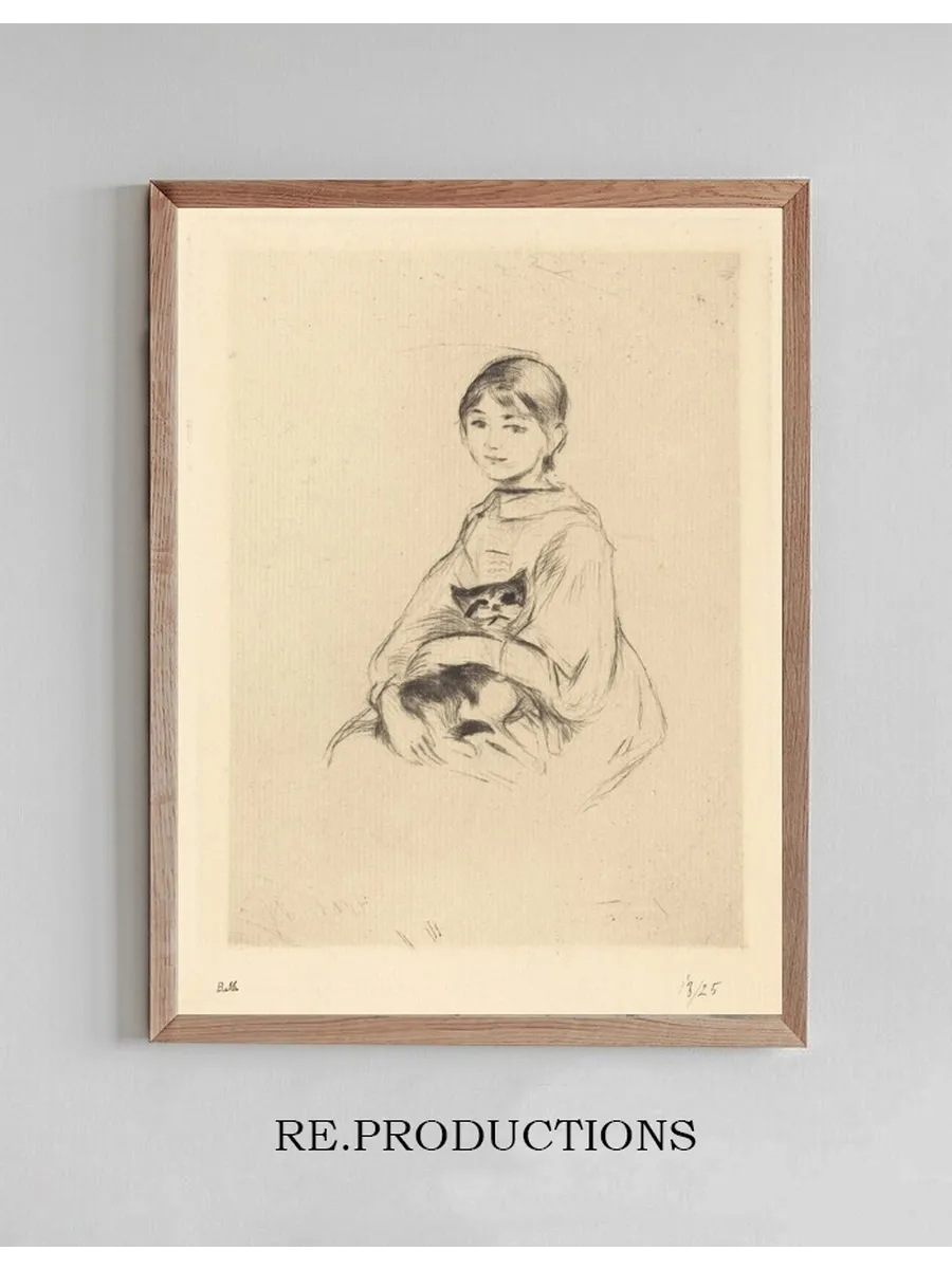 Little Girl with Cat