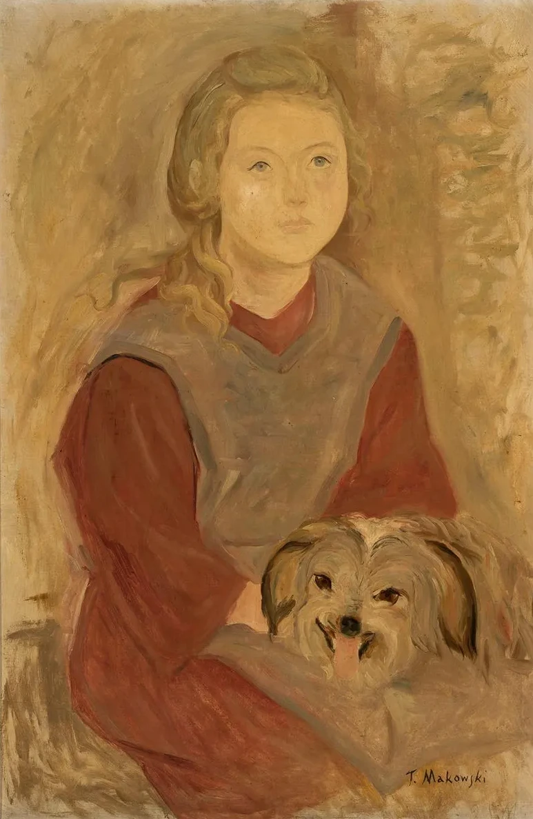 Little Girl with a Dog