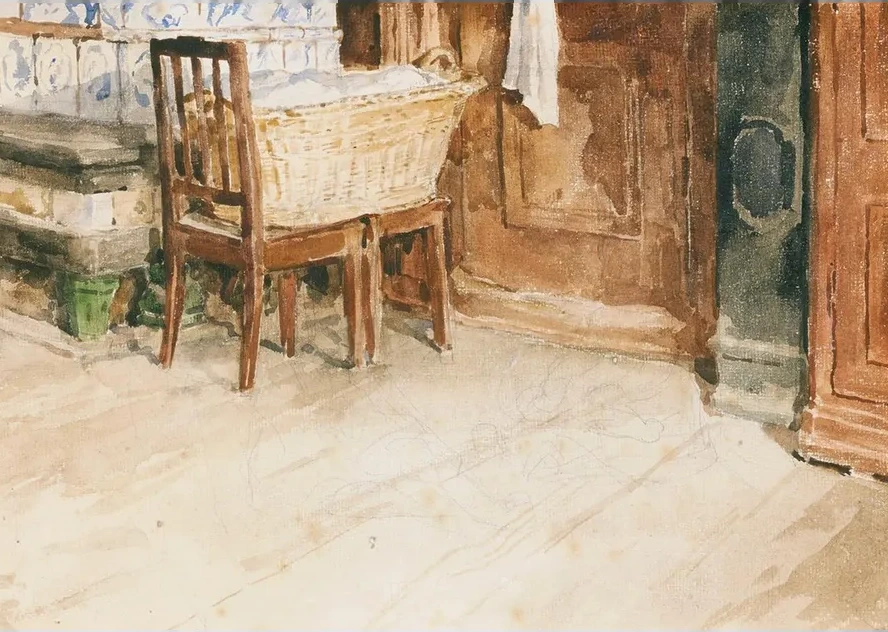 Living Room Corner With Laundry Basket
