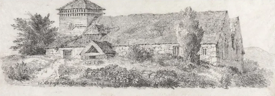 Llanfair Church, North Wales for A Treatise on Landscape Painting and Effect in Water Colours