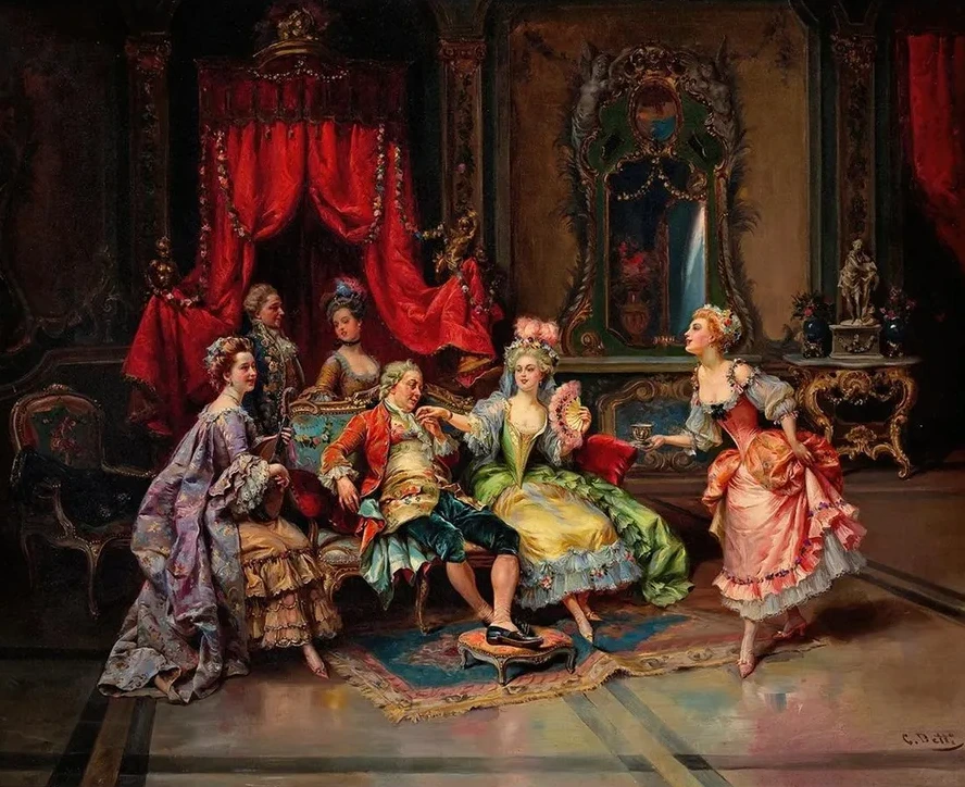Louis XV in the throne room