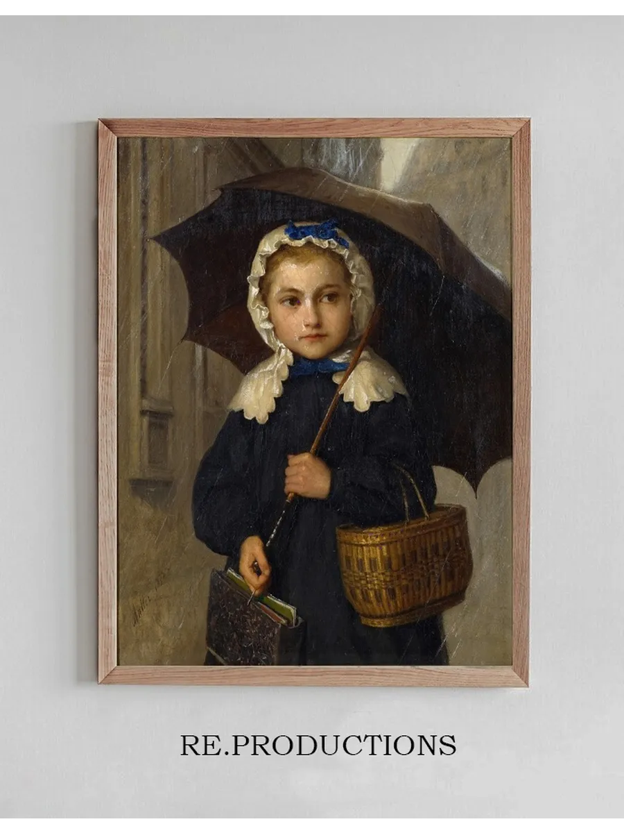 Louise Anker With An Umbrella