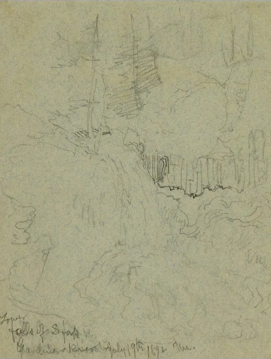 Lower Falls of the South Fork, Gardiner's River