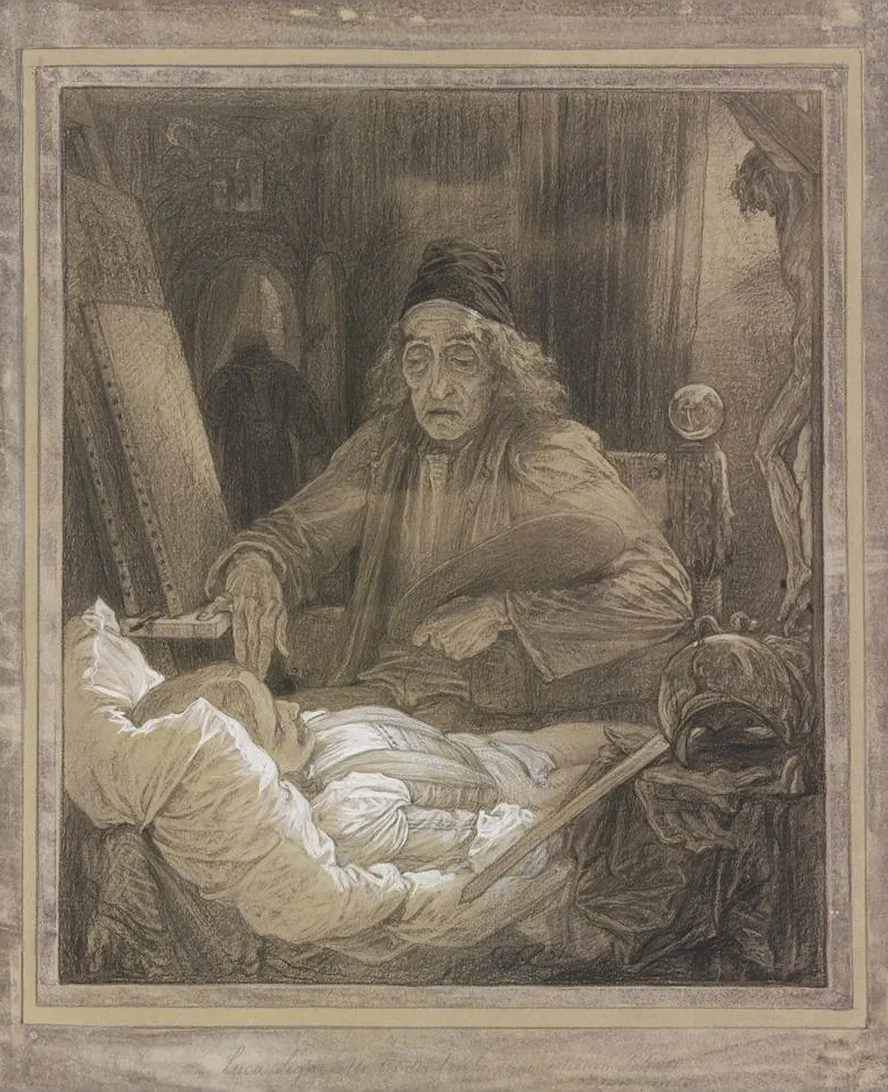 Luca Signorelli Painting his Dead Son