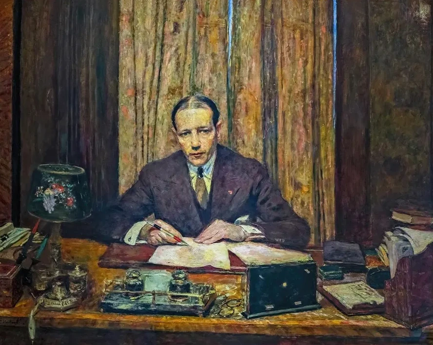 Lucien Rosengart at His Work Table