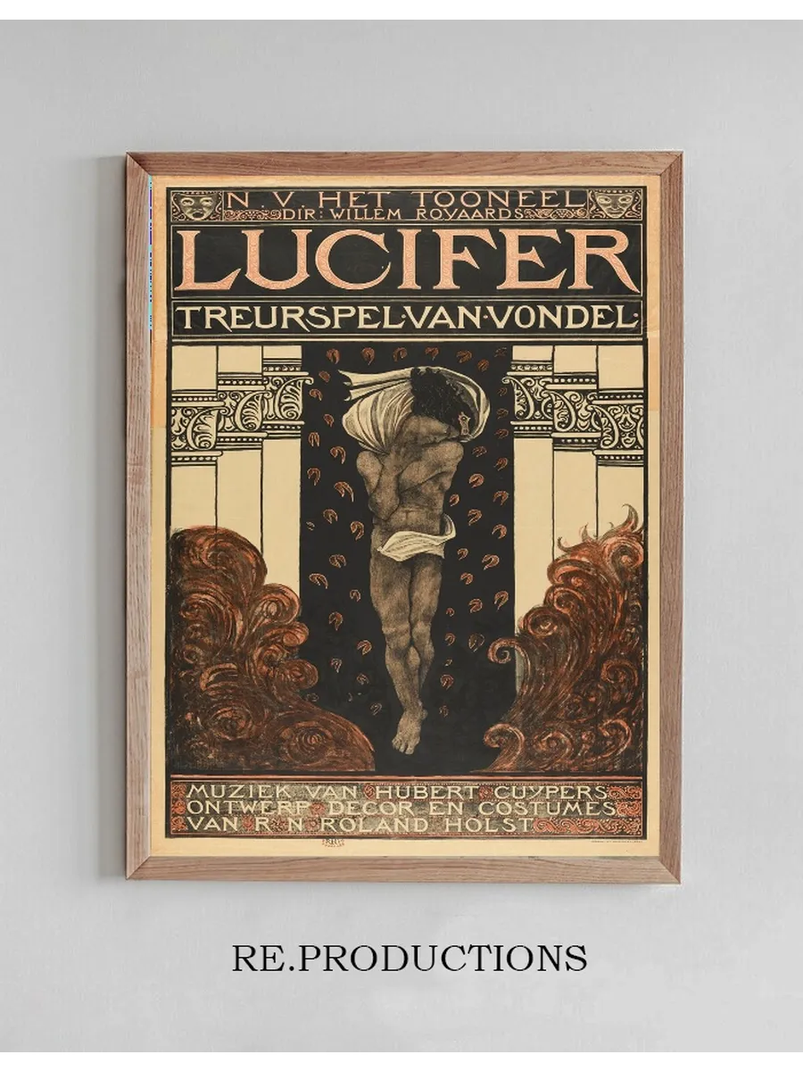 Lucifer Treurspel van Vondel. N.V.Het Tooneel dir Willem Royaards, Muziek van Hubert Cuypers, Ontwerp Decor en