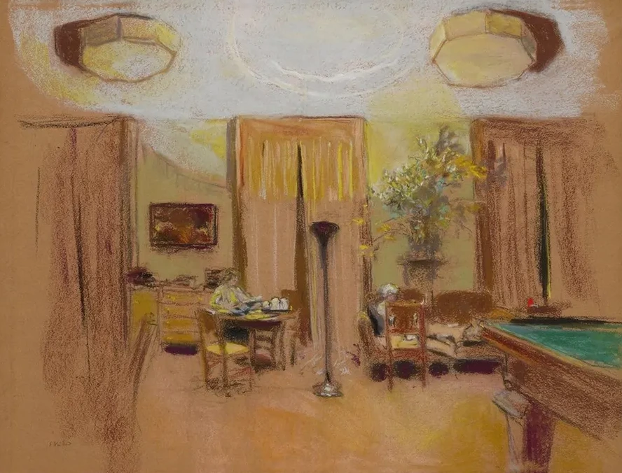 Lucy Hessel and Lulu in the Large Drawing - Room at Les Clayes