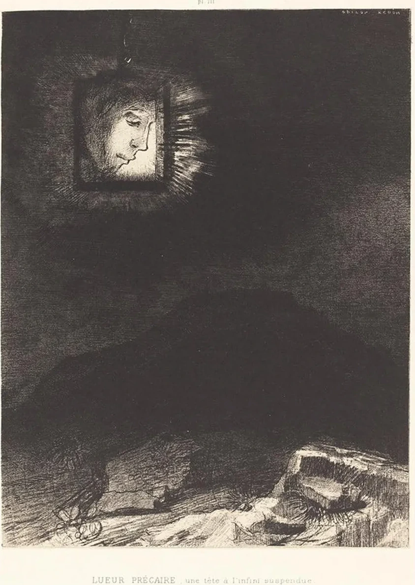 Lueur Precaire, Une Tete a L Infini Suspendue (precarious Glimmering, a Head Suspended)