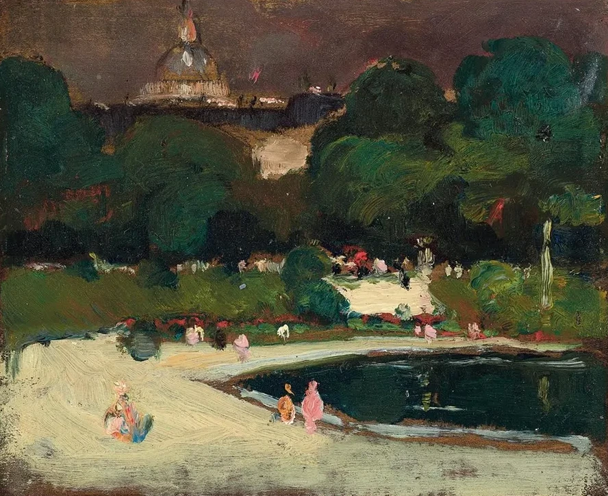 Luxembourg Gardens, Stormy Sky