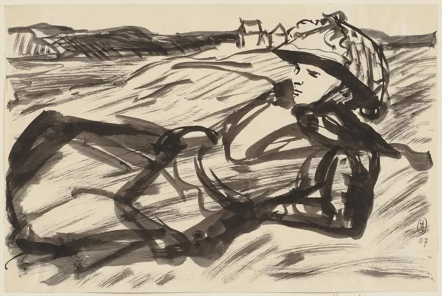 Lying Woman with Hat