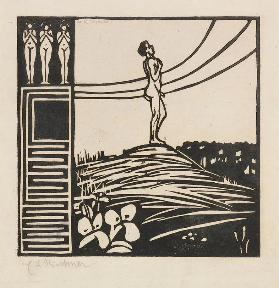 M nnliche Figur auf einem Berg (Die Sehnsucht)