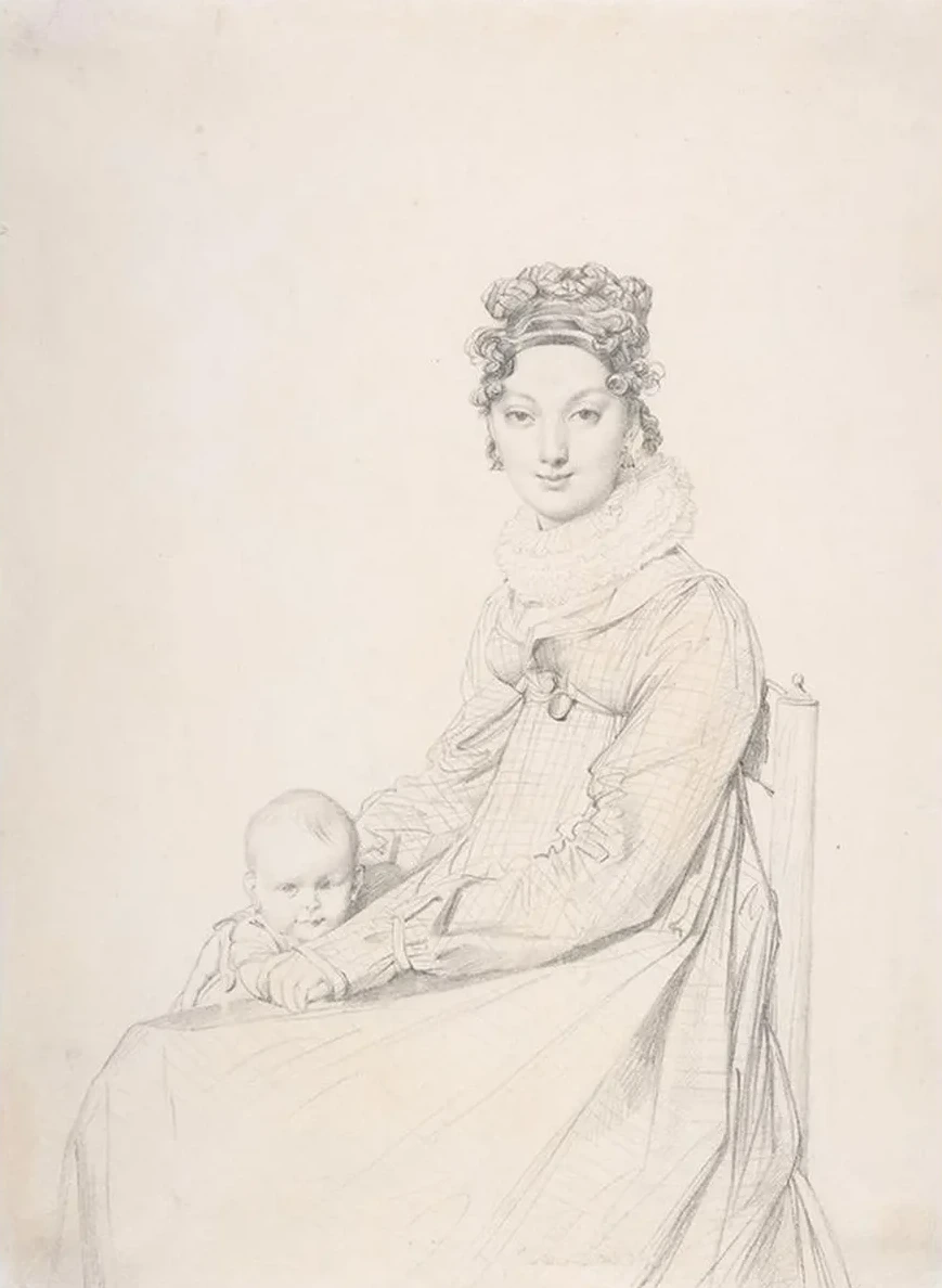 Madame Alexandre Lethi re and Her Daughter Letizia