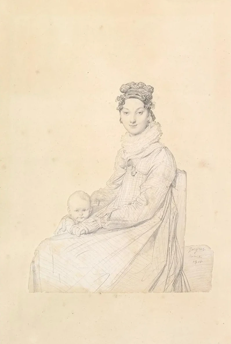 Madame Alexandre Lethi re, n e Rosa Meli, and Her Daughter, Letizia