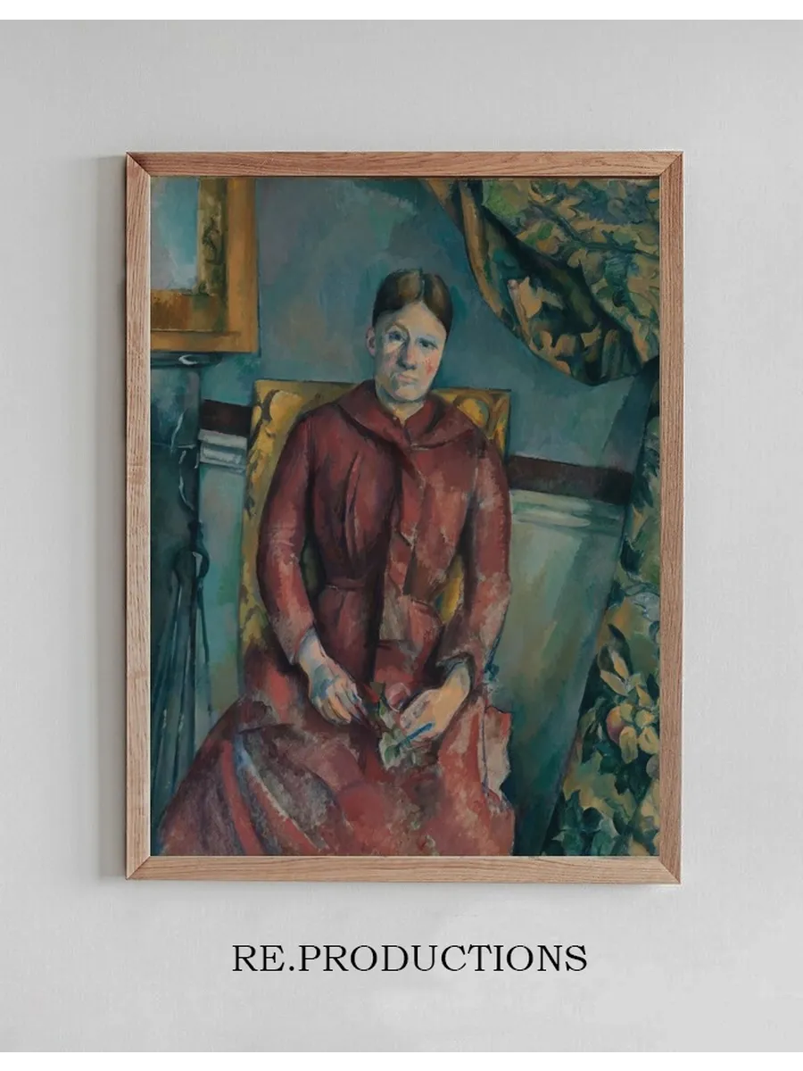 Madame Cezanne (Hortense Fiquet, 1850 1922) in a Red Dress