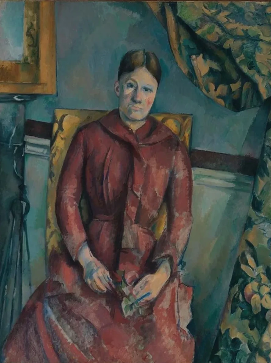 Madame Cezanne (Hortense Fiquet, 1850 1922) in a Red Dress