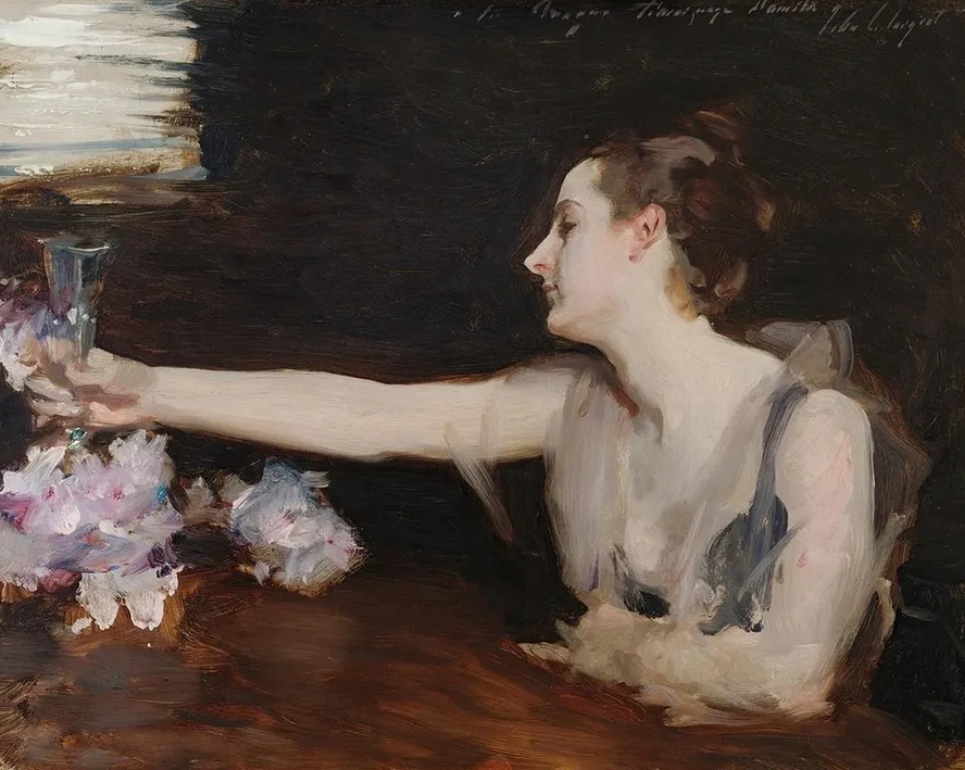 Madame Gautreau Drinking a Toast