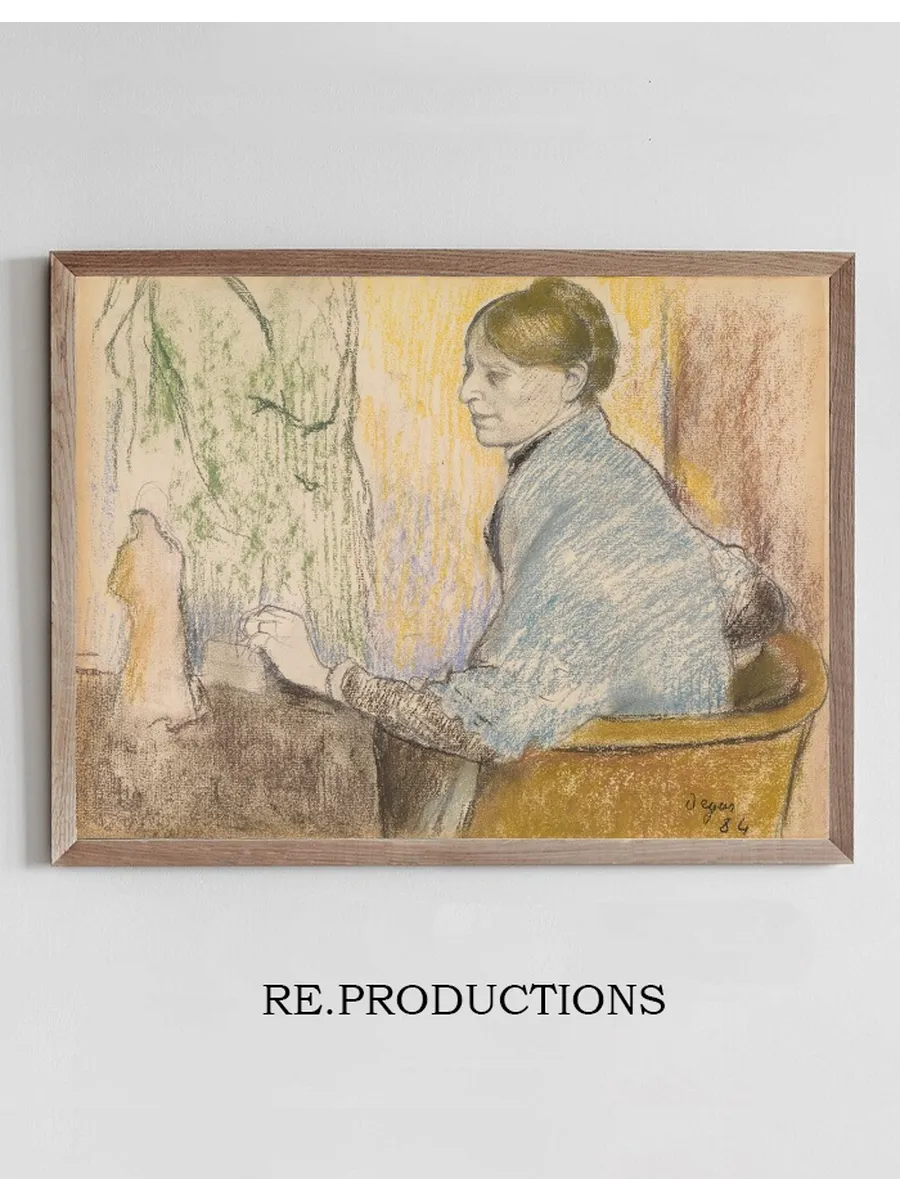 Madame Henri Rouart in an Armchair in Front of a Small Table with a Tanagra Statuette
